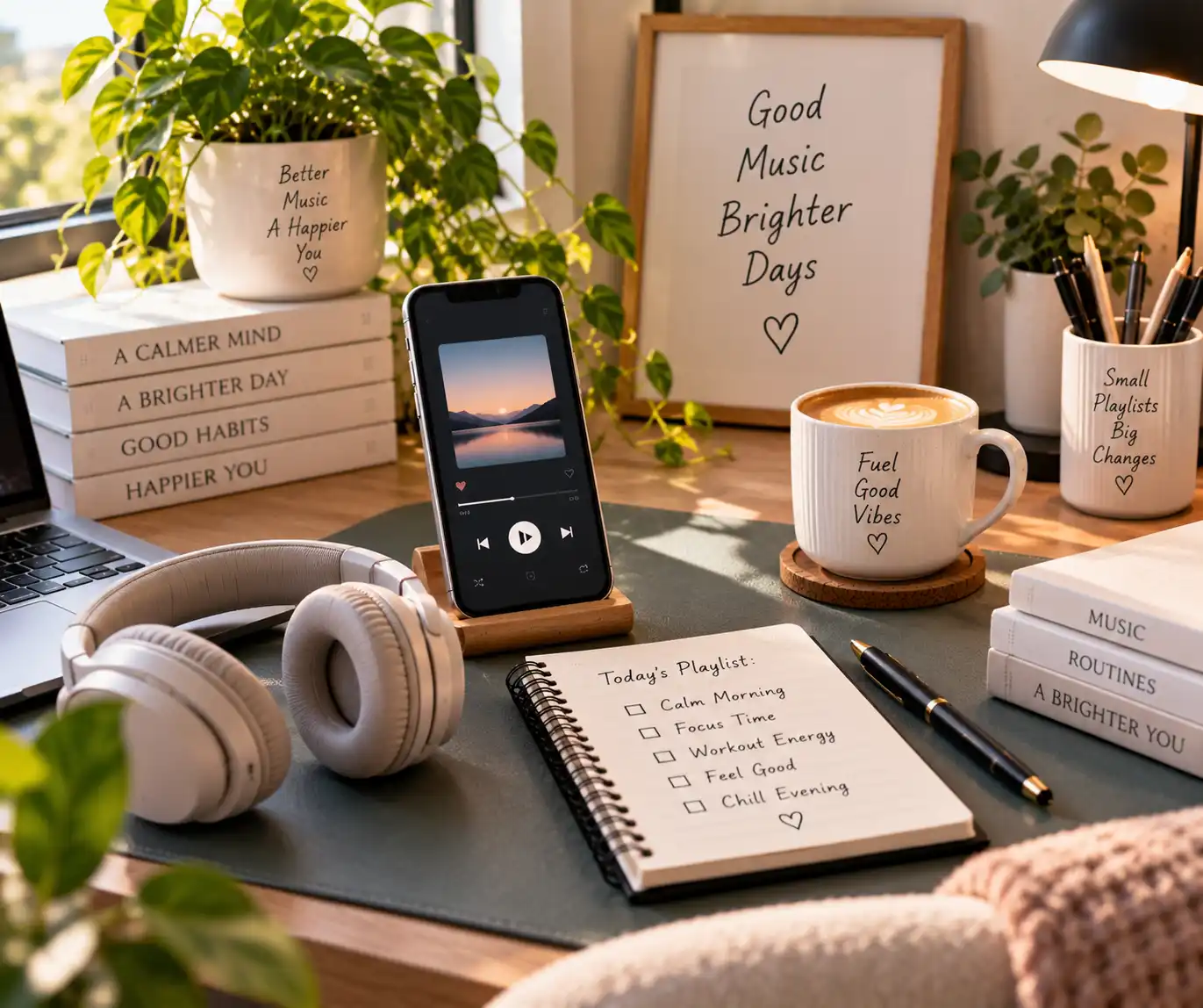 Headphones and music setup for everyday routines