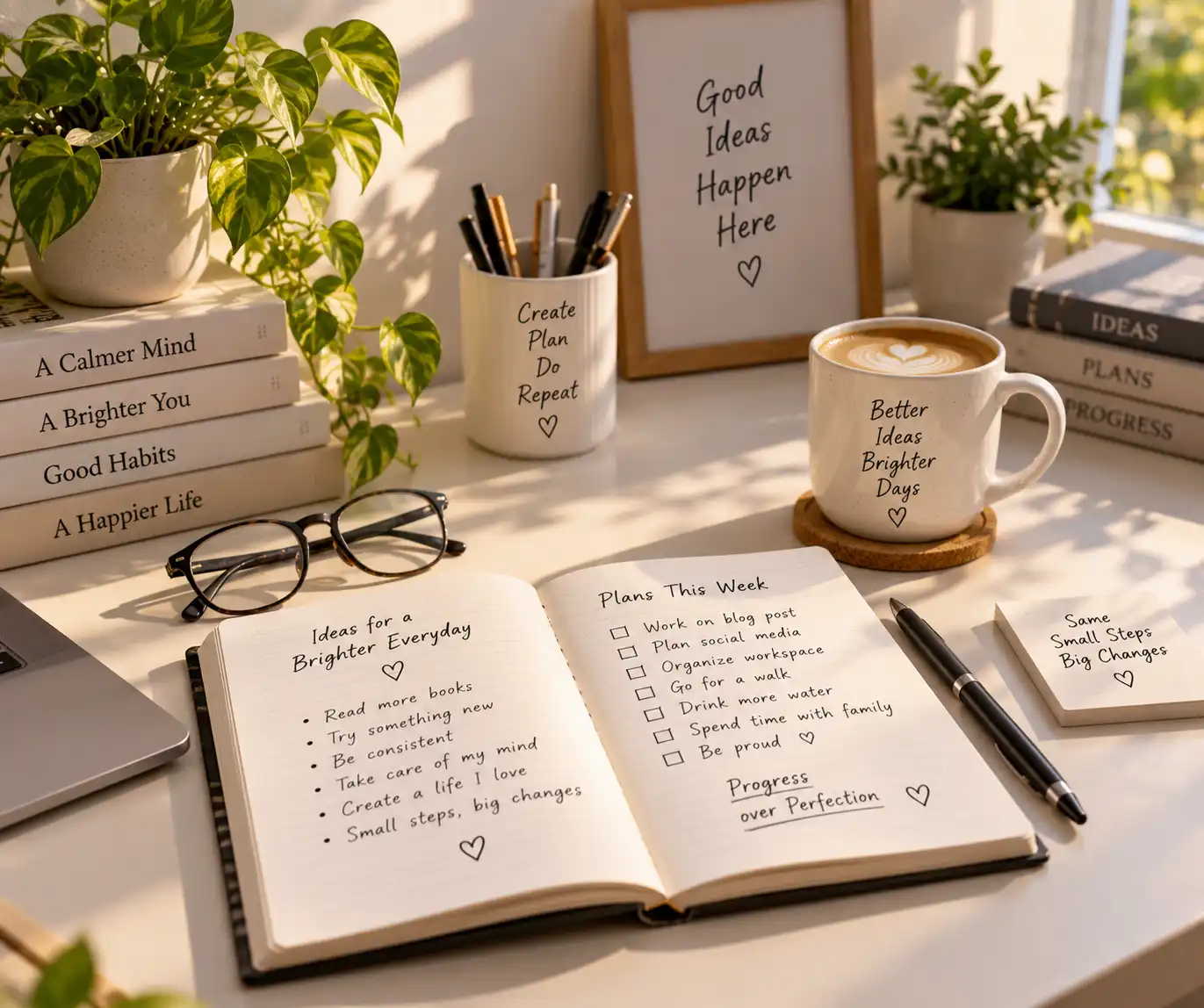 Notebook for writing down creative ideas and personal plans