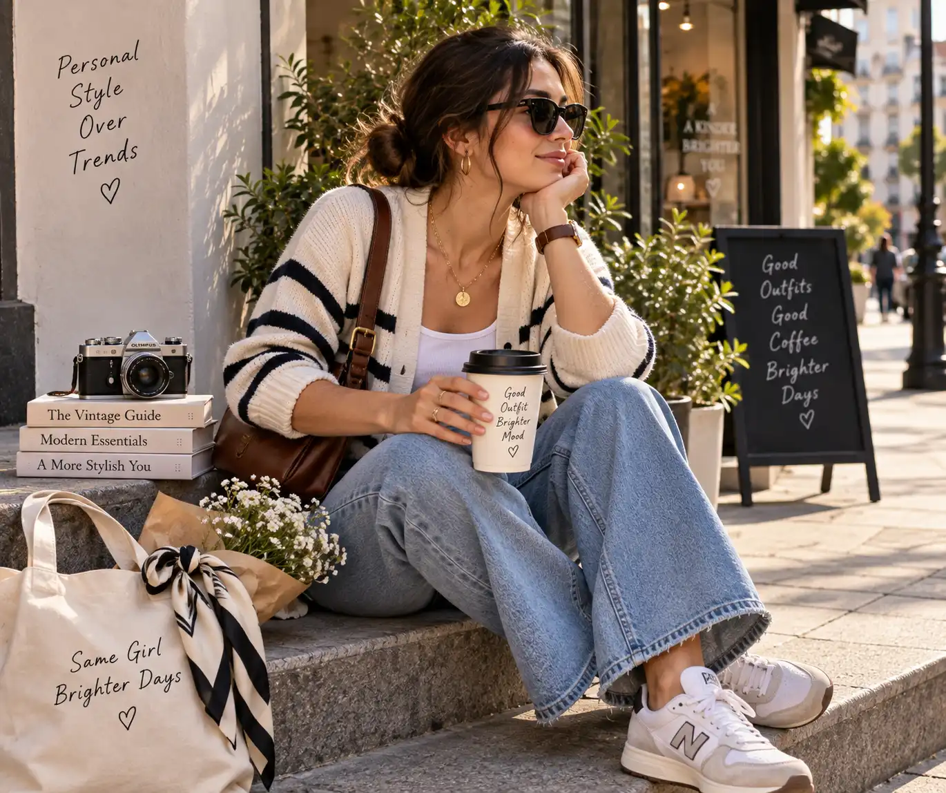 Personalized everyday style with vintage and modern pieces