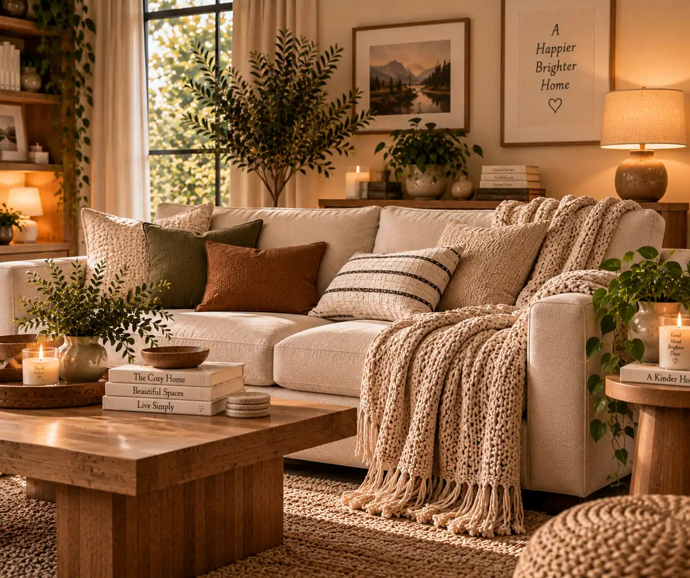 Soft throw blanket on a cozy living room sofa